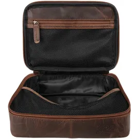 X-ZONE X-ZONE, Kulturtasche echt Leder used, Taschen Kulturbeutel, Leder
