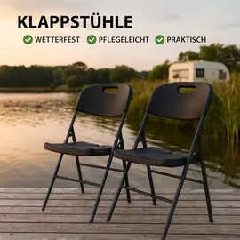 Trutzholm Klappstuhl 55 x 70 x 106 cm grau 2 St.