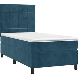 vidaXL Boxspringbett 100 x 200 cm Dunkelblau