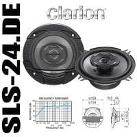 Clarion SRE1322R 2-Wege Koaxial Lautsprecher 130mm 230 Watt BMW Citroen Peuge...