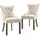vidaXL Esszimmerstühle 2 Stk. Beige Stoff