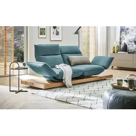 KOINOR Couch Leder 2-Sitzer Türkis/Petrol