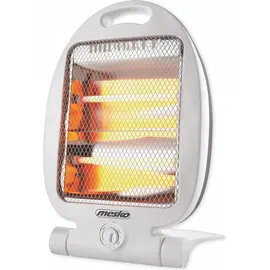 Mesko Halogen-Strahlungsheizung Mesko 800Watt Heizung Kippschutz Halogen Heizgerät - Weiß
