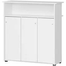 Schildmeyer MÖBELPARTNER Empfangstheke 400 3 Türen und Fachböden, weiß 107,0 x 44,0 x 110,5 cm