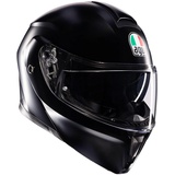 AGV Streetmodular ECE 22-06 Mono, Modularer Helm, Motorrad Klapphelm ECE 22-06 P/J in Zwei Konfigurationen zugelassen, mit Sonnenblende, Matt Schwarz, S