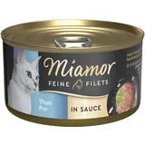 Miamor 24x85g Miamor Feine Filets Thunfisch pur in Soße Nassfutter für Katzen