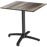 Essentials Klapptisch 70 x 70 x 74 cm Schwarz/Grau