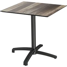 Essentials Klapptisch 70 x 70 x 74 cm Schwarz/Grau