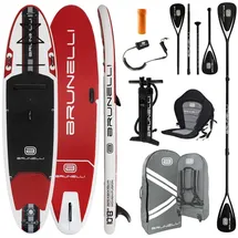 Brunelli 10,8 Windsurf SUP Woven X Fusion Double Layer 10,8 x 76 x 15 cm rot