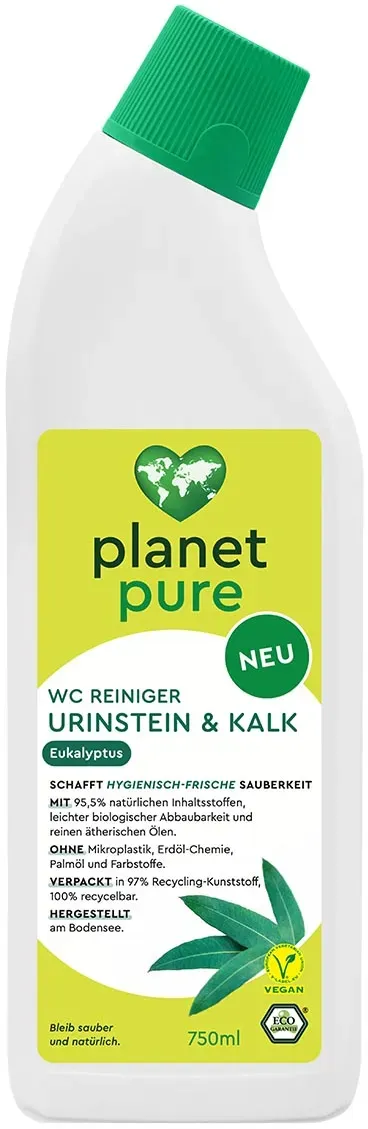 PLANET PURE WC Reiniger Urinstein & Kalk Eukalyptus hygienische Frische & Sauberkeit