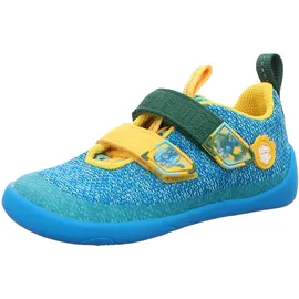 Affenzahn Halbschuh Knit Happy Kreativ Bär für Kinder, blau, Größe 33 EU