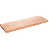 vidaXL Waschtischplatte Hellbraun 80x30x(2-4) cm Massivholz Behandelt