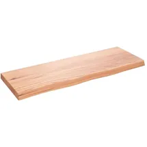 vidaXL Waschtischplatte Hellbraun 80x30x(2-4) cm Massivholz Behandelt