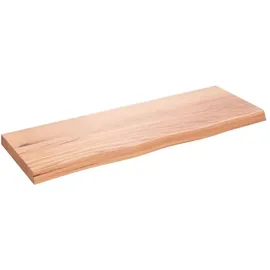 vidaXL Waschtischplatte Hellbraun 80x30x(2-4) cm Massivholz Behandelt