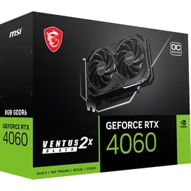 MSI GeForce RTX 4060 Ventus 2X Black 8G OC 8 GB GDDR6 V516-004R