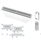 Belrad Universalheizkörper 900 x 400 mm 1334 W weiß Mittelventil