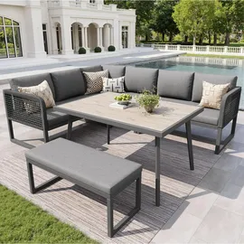 Okwish Gartenlounge-Set Loungeset grau