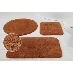 Badematte MY HOME "Kian", orange, H:20mm, Baumwolle, Badematten, Badvorleger, Badteppich aus 100%Baumwolle, weich, waschbar, saugfähig