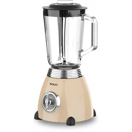 Sogo RETRO REIHE GLAS-STANDMIXER beige 1.5 L KAPAZITÄT