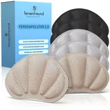 FERSENFREUND© Premium Fersenpolster Schuheinlagen - NEUHEIT 2024 - Fersenschutz Fersenkissen Gel Antirutsch Einlagen für zu große Schuhe & Stiefel Schuhfüller Heel Protector Pads gegen Blasen 6er-Set