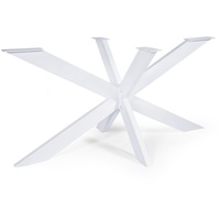Tischgestell Tischbein Spider Spinnen Tischbeine Kreuzgestell 150x83 cm (Weiß) Tischkufen Stahl Metall Esstisch Schreibtisch Konferenztisch