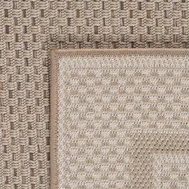 KADIMA DESIGN Teppich Outdoor VENTOUX in Beige, mit Bordüre, 80 x 250 cm