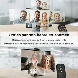 j5create USB 4K Ultra HD Webcam Schwarz