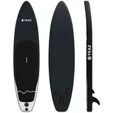 YEAZ Inflatable SUP-Board NALU (EXOTRACE) sup-board mit paddel, pumpe und, Inflatable SUP Board, (Set, 5 tlg), Aufblasbares Stand-Up-Paddle-Board-Set - EXOTRACE schwarz