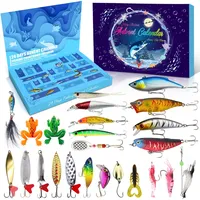 Tylices Angeln Adventskalender 2025 Angler Angelkalender, 24 Angeln Köder Set Angellieber Angel Weihnachtskalender Fishing Advents Geschenk für Fischer Erwachsene Teenager Jungen