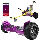 RCB Hoverboards SUV mit Sitz Hoverboards Off-Road, App-fähige Bluetooth, 8,5 '' Hummer + Hoverkart Go Kart für Self Balancing scooters, Geschenk für Kinder