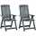 vidaXL Verstellbare Gartenstühle 61 x 60 x 109 cm grün 2 St. 48767