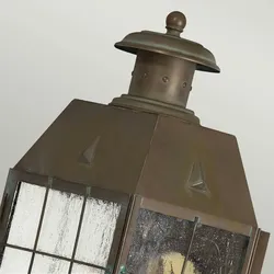Licht-Erlebnisse Wandaußenleuchte PICKERING Messing Antik, Transparent, Echt-Messing, Regenglas, 2x E14 bis 60W LE117755