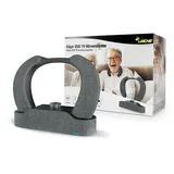 Leicke Edgar Duo TV Lautsprecher Edition 2, Tragbarer Sprachverstärker mit kabellosem Nackenkopfhörer - Grau