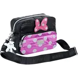Disney Minnie Maus Air-Padding IBiscuit Schultertasche, Schwarz