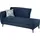 Jockenhöfer Recamiere Novara 165 x 86 x 85 cm Blau