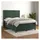 vidaXL Boxspringbett mit Matratze Dunkelgrün 140x200 cm Samt