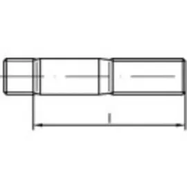 TOOLCRAFT Stiftschrauben M20 70 mm 10 Stück