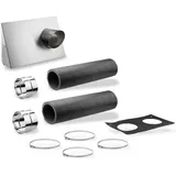 Buderus Außen- und Fortluftelement WGE125 DN125, für horizontale Montage, Edelstahl gebürstet - 7719003407