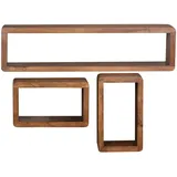 Wohnling Wandregal Boha 80 x 20 x 15 cm Braun