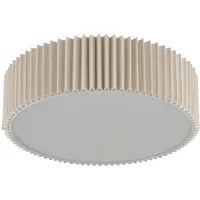 GLOBO Deckenleuchte Deckenlampe Wohnzimmerlampe Metall Weiß Textil Natur D