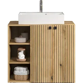 WELLTIME Waschbeckenunterschrank Amrum 90 x 79 x 53 cm Braun