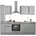 BASIC by Balculina Winkelküche L-Form 250 cm grau