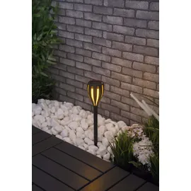 Trendline LED Solarleuchte 4er Set mit Erdspieß grau