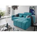 DOMO collection Ecksofa DOMO COLLECTION "BRANDON inkl. Kopfteilverstellung, 214x100x80 cm, L-Form", blau (türkis), B:214cm H:80cm T:175cm, 92% Polyester 8% Nylon, Sofas, Ecksofa, Mit Kopfteilverstellung, auch in Leder und Cord, L-Form