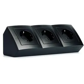 McPower Mehrfachsteckdose Flair 0,15 m Schwarz 3 St.