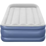 BESTWAY Tritech Twin Reinforced Einzel-luftbett Mit Eingebauter Pumpe - Grey / Black - 191 x 97 x 46 cm
