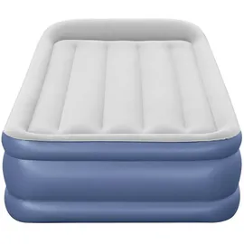 BESTWAY Tritech Twin Reinforced Einzel-luftbett Mit Eingebauter Pumpe - Grey / Black - 191 x 97 x 46 cm