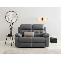 2-Sitzer HOME AFFAIRE "Lannilis", grau, B:158cm H:99cm T:92cm, Kunstleder 100% Polyurethan, Sofas, mit manueller und elektrischer Relaxfunktion