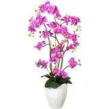 Creativ green Kunstorchidee »Deko-Orchidee Phalaenopsis XL im Keramiktopf«, lila