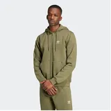 Adidas Trefoil Essentials Reißverschlusspullover Olive Strata S